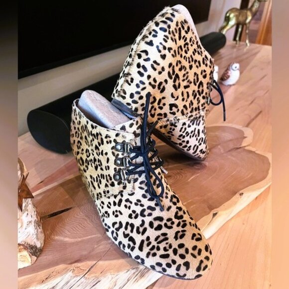 AUTUMN NATURAL Horsehair Rustic Look wedge booties SZ 8 EUR 38 VGUC - Picture 2 of 5